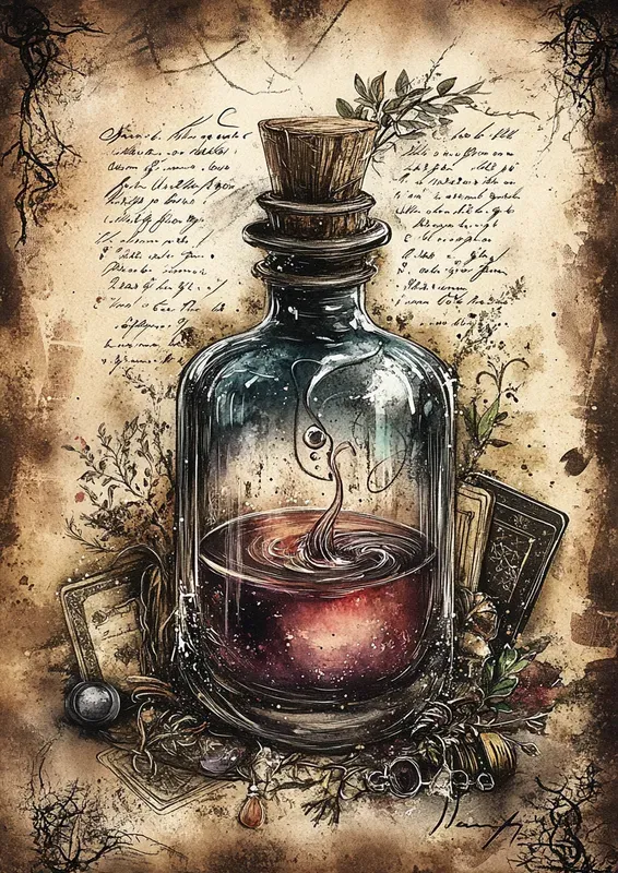 Ancient Witch Grimoire Junk Journal Pages