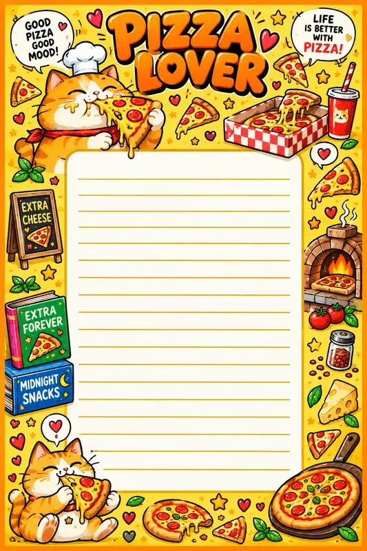 Cute Cartoon Character Writing Papers