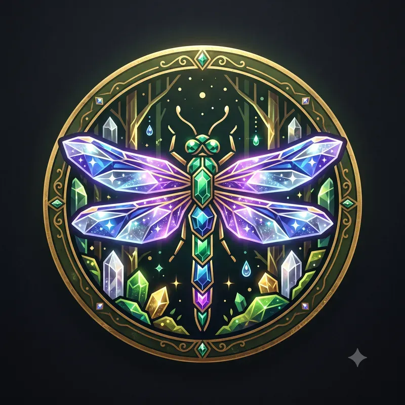 Modern Gem Forest Insect Emblems