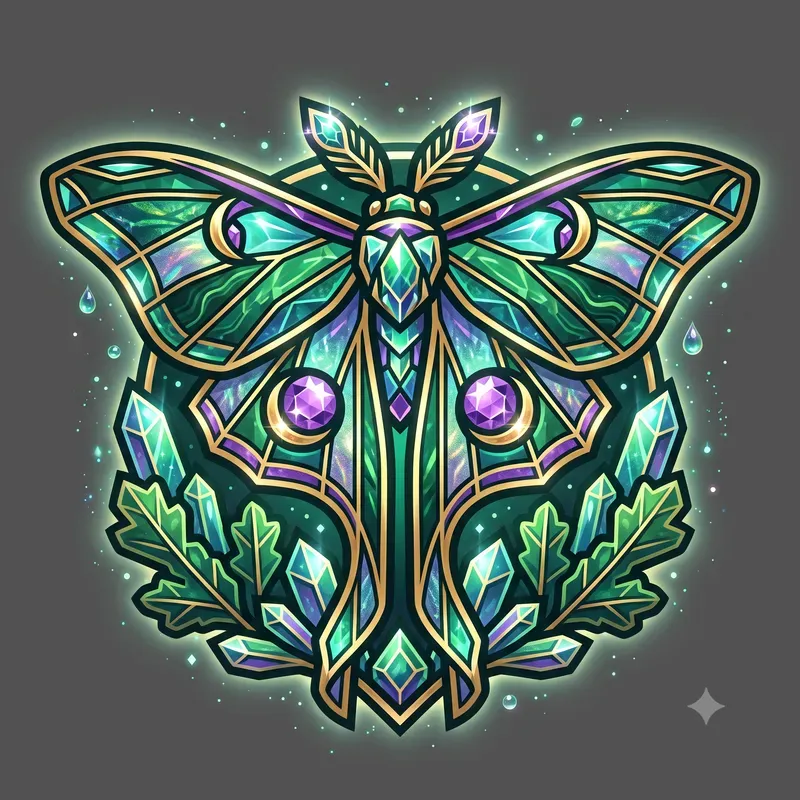 Modern Gem Forest Insect Emblems