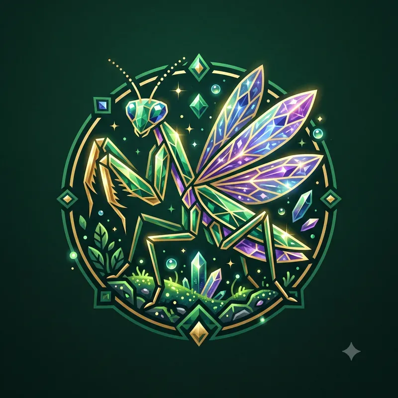 Modern Gem Forest Insect Emblems
