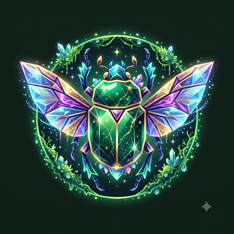 Modern Gem Forest Insect Emblems
