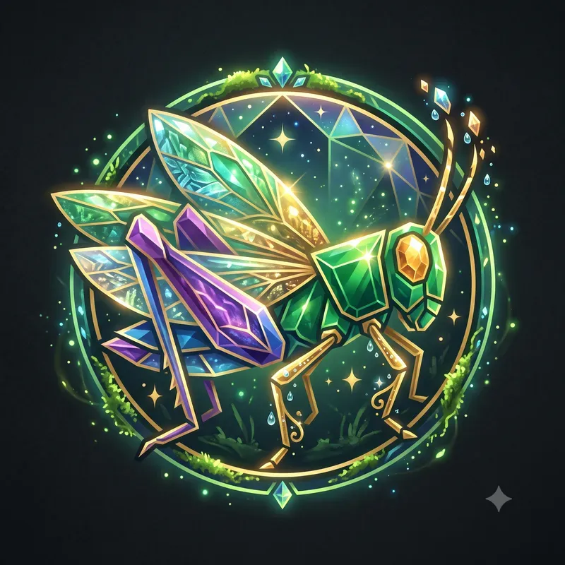 Modern Gem Forest Insect Emblems