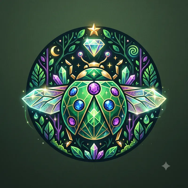 Modern Gem Forest Insect Emblems