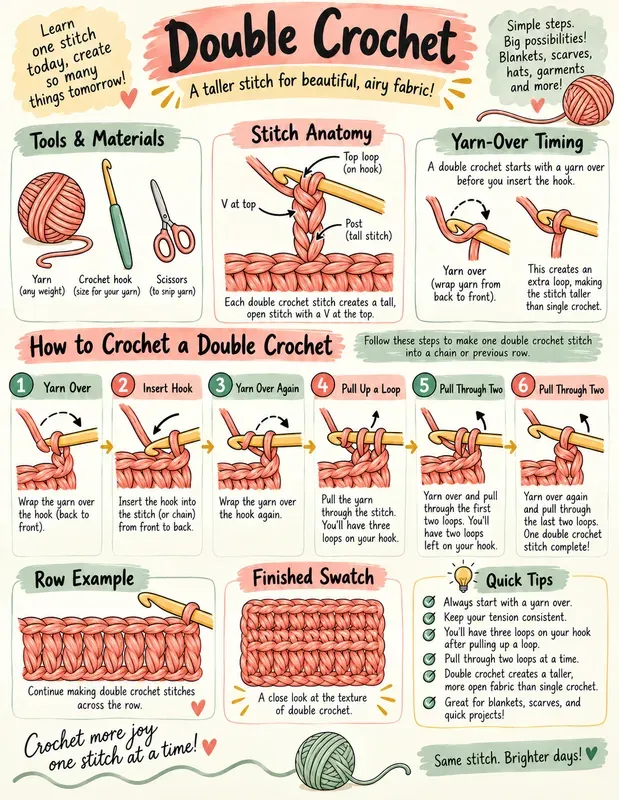 Crochet Stitch Visual Guide Infographics