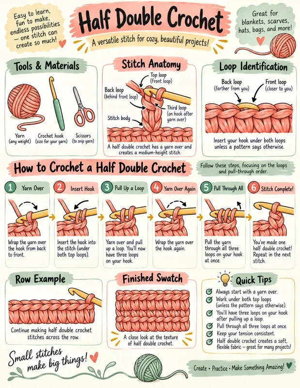 Crochet Stitch Visual Guide Infographics