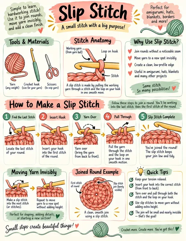 Crochet Stitch Visual Guide Infographics