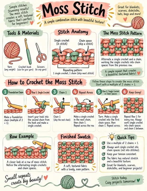 Crochet Stitch Visual Guide Infographics