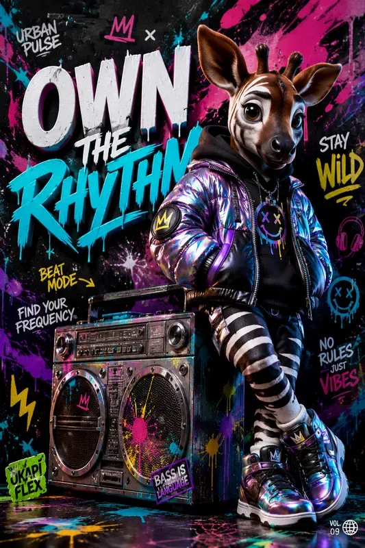 Streetwear 3D Mascot Collectible Posters