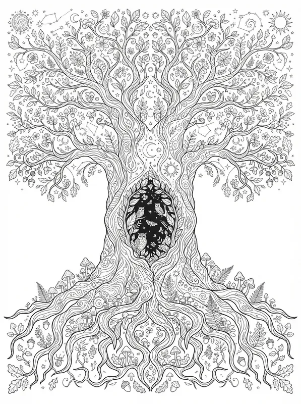 Mindful Folkart Colorings