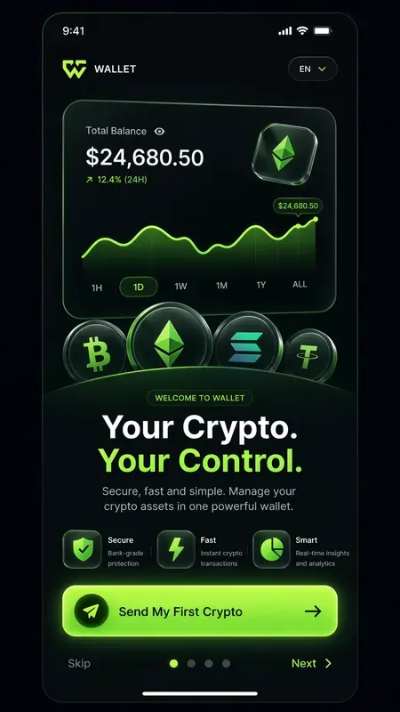Sleek Mobile App Onboarding UIs