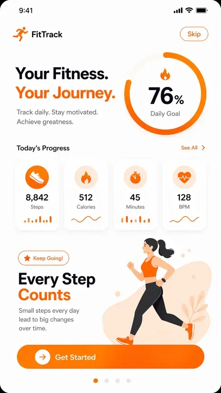Sleek Mobile App Onboarding UIs