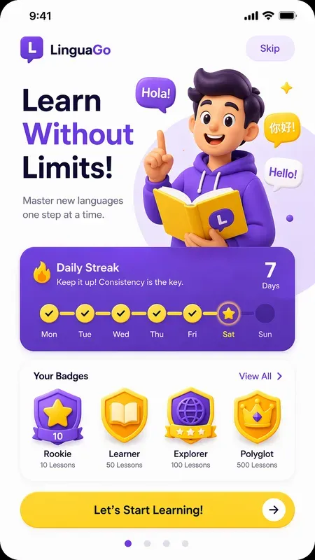 Sleek Mobile App Onboarding UIs
