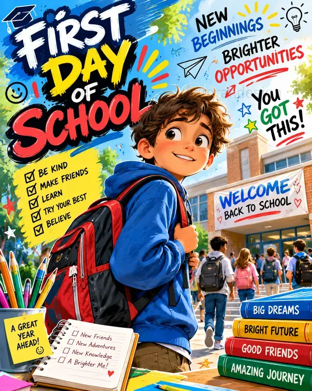 Colorful School Life Posters