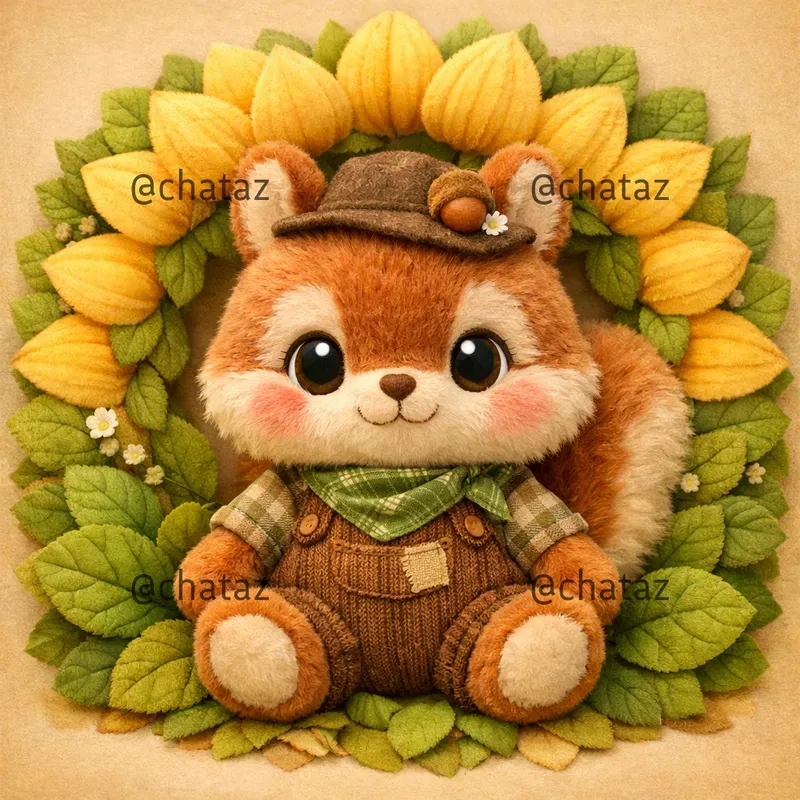 Cute Plush Animals With Floral Crowns