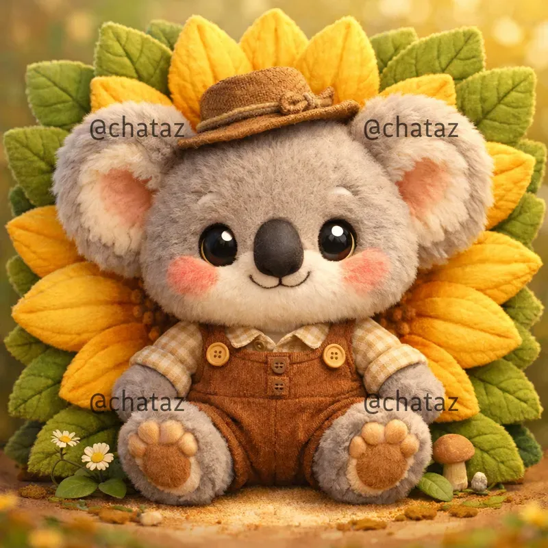 Cute Plush Animals With Floral Crowns