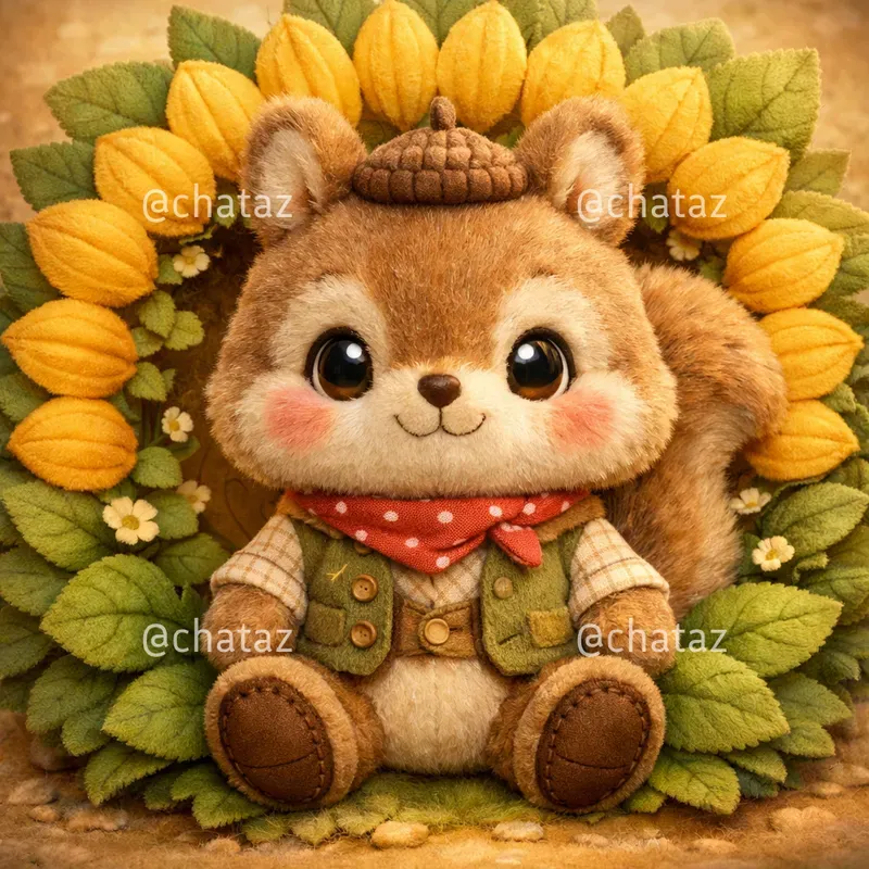 Cute Plush Animals With Floral Crowns