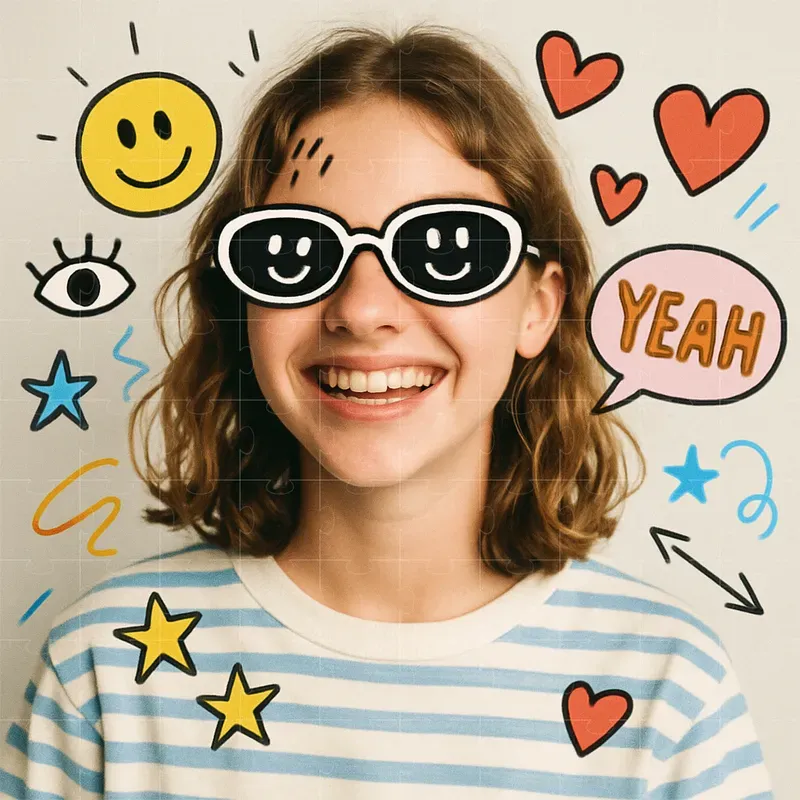 Doodle Overlay Portrait Photos