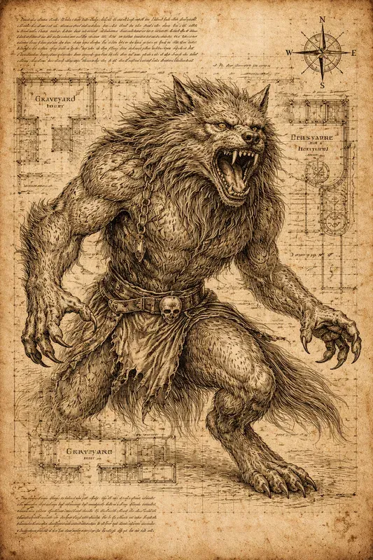 Sketches Of DnD Characters On Old Paper