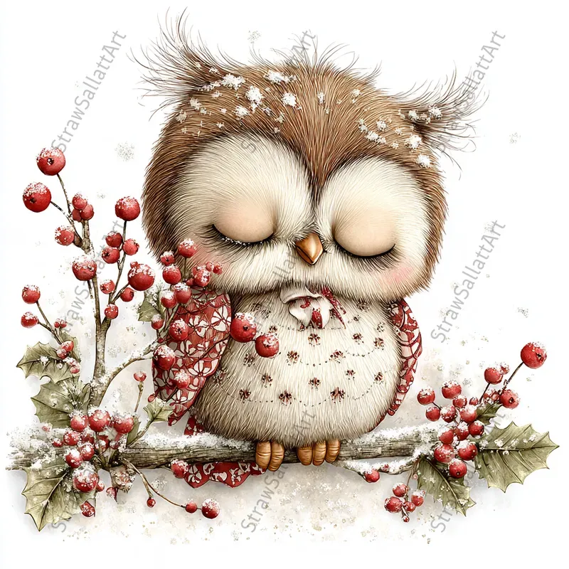 Cute Christmas Nursery Character Cliparts