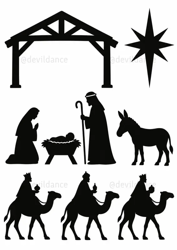 Christmas Window Silhouette Templates
