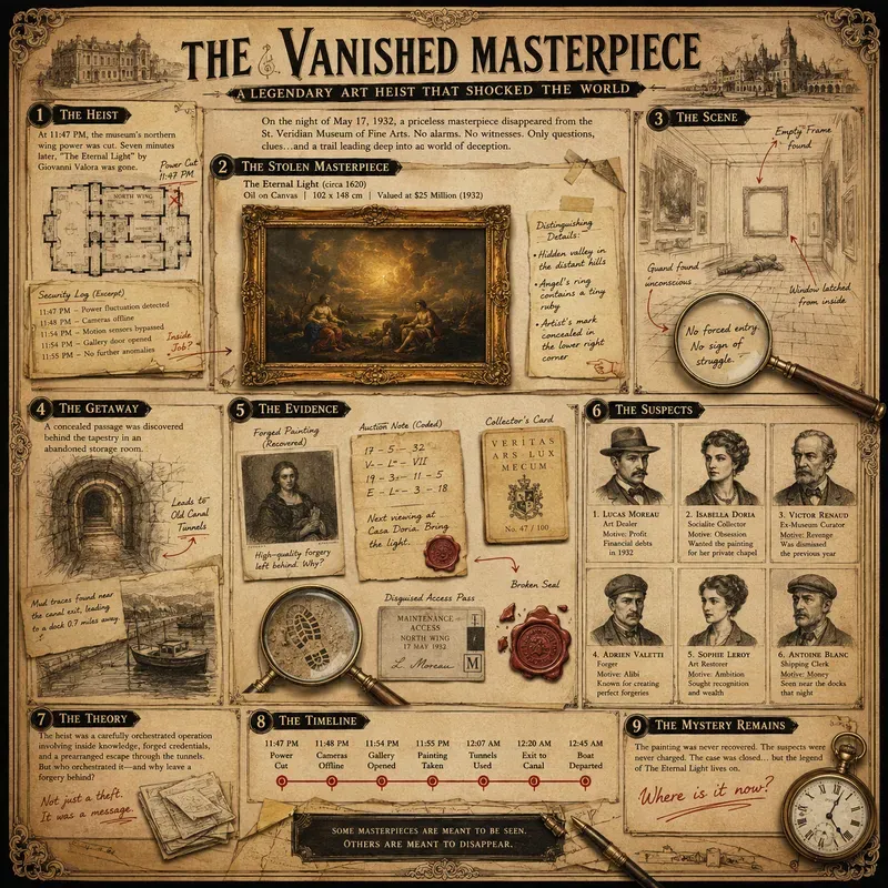 Vintage Mystery Infographic Maps