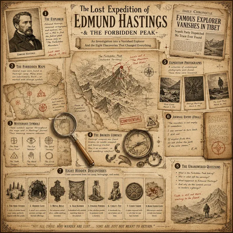 Vintage Mystery Infographic Maps