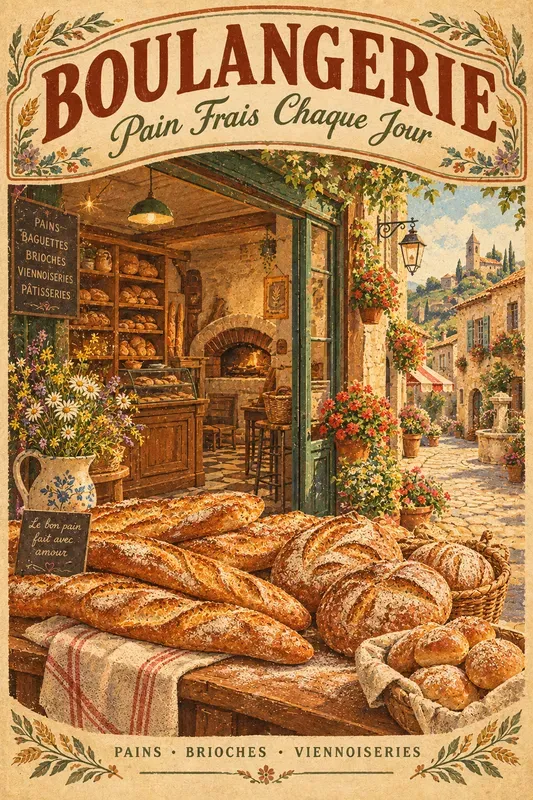 Rustic Bakery Country Kitchen Art