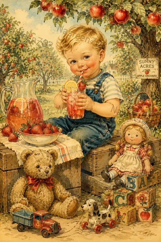 Vintage Childhood Memories Illustrations