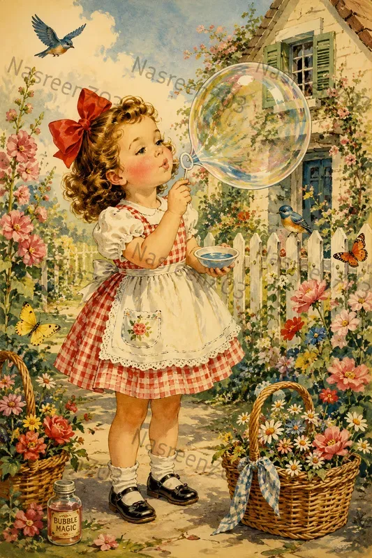 Vintage Childhood Memories Illustrations