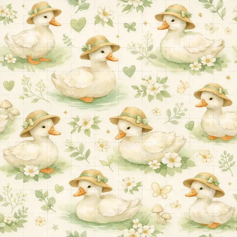 Cute Cottagecore Animal Seamless Patterns