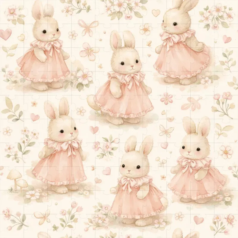 Cute Cottagecore Animal Seamless Patterns