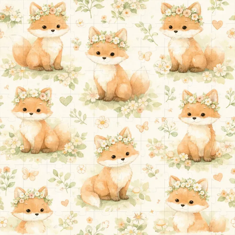 Cute Cottagecore Animal Seamless Patterns