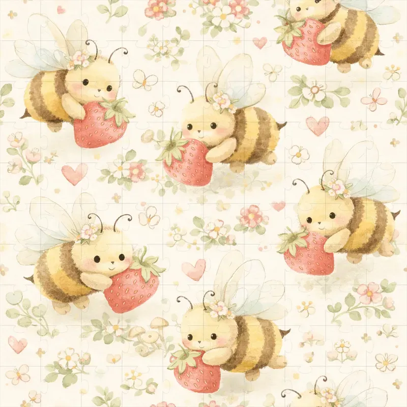 Cute Cottagecore Animal Seamless Patterns