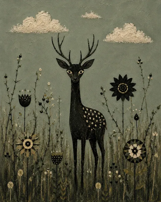 Surreal Folk Art Wall Decor Assets