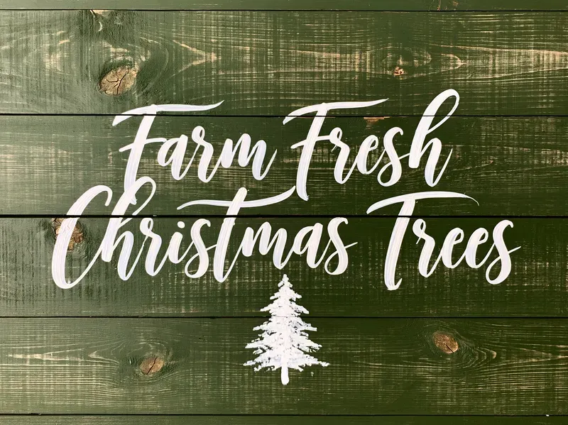 Painted Wood Christmas Farmhouse Signs