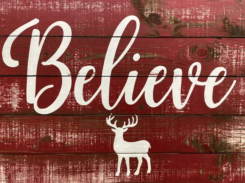 Painted Wood Christmas Farmhouse Signs