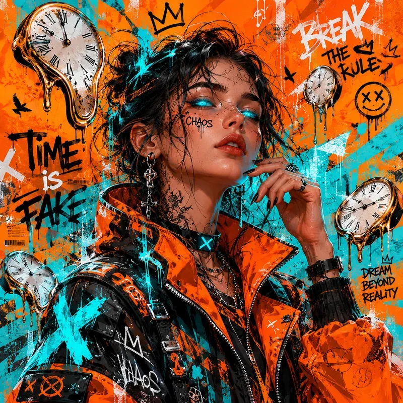 Surreal Graffiti Time Rebels