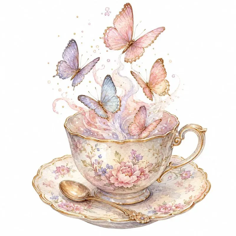 Pastel Whimsical Watercolor Cliparts