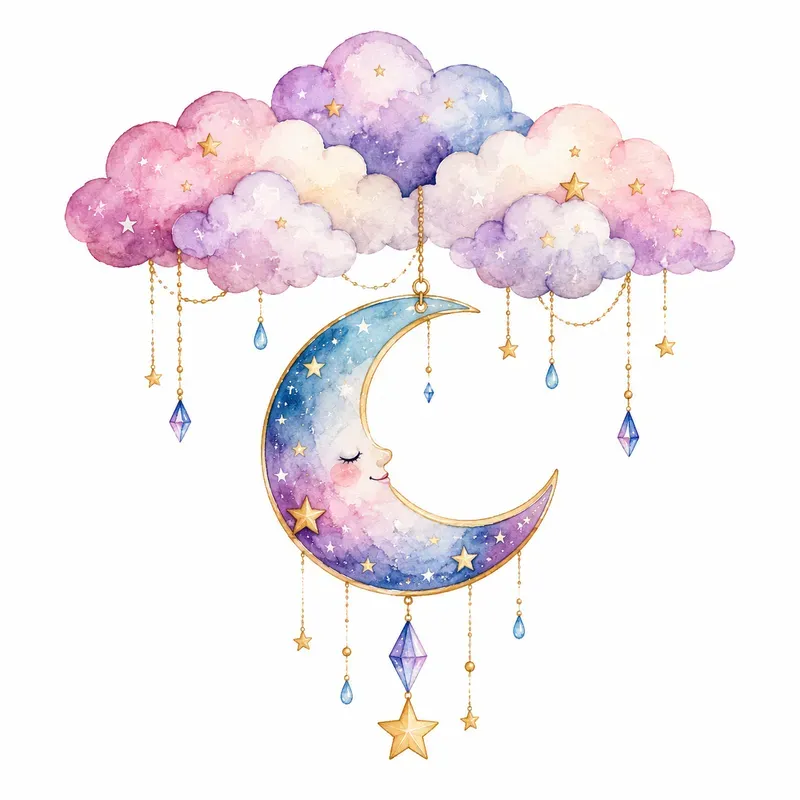 Pastel Whimsical Watercolor Cliparts
