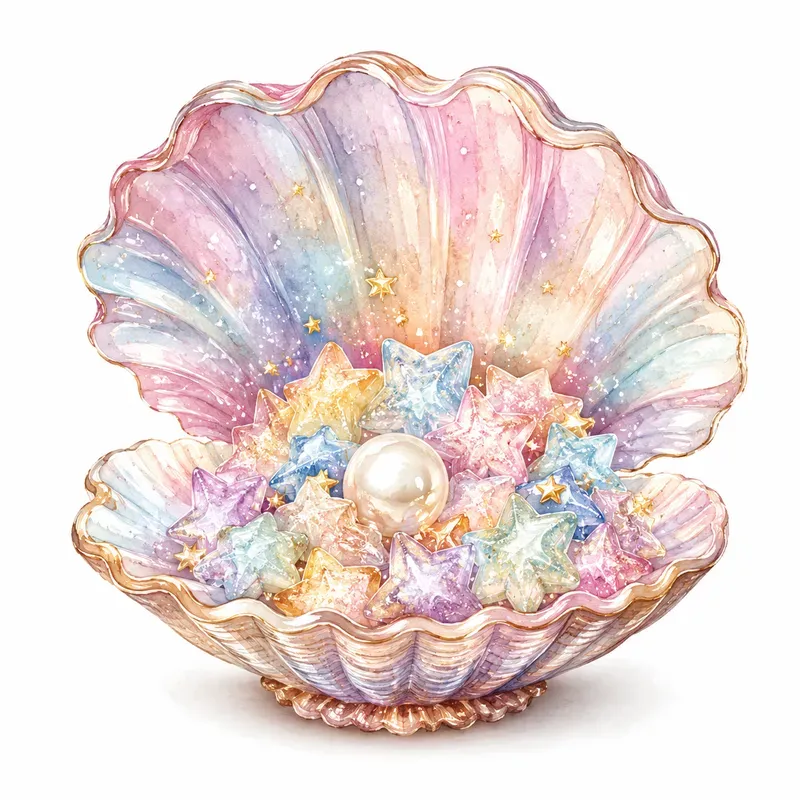 Pastel Whimsical Watercolor Cliparts