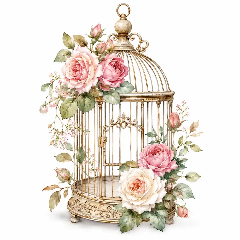 Pastel Whimsical Watercolor Cliparts