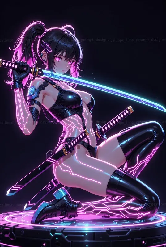 Neon Shadow Blade Dancer Anime