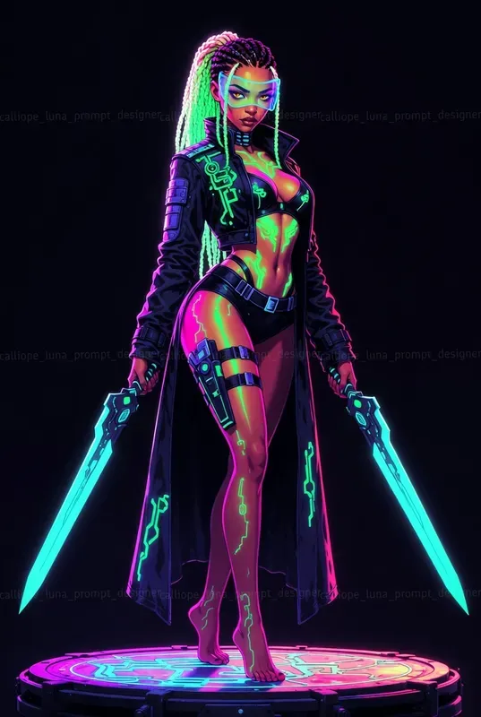 Neon Shadow Blade Dancer Anime