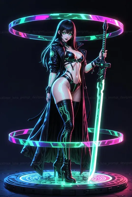 Neon Shadow Blade Dancer Anime