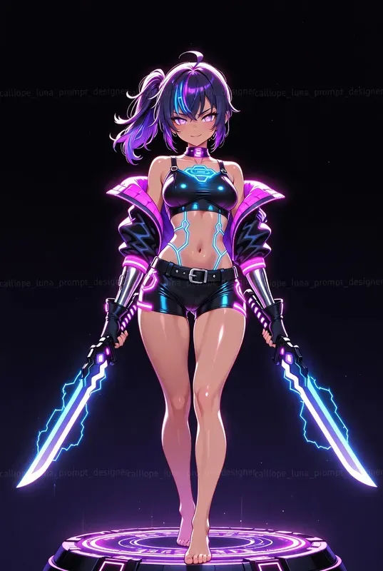 Neon Shadow Blade Dancer Anime