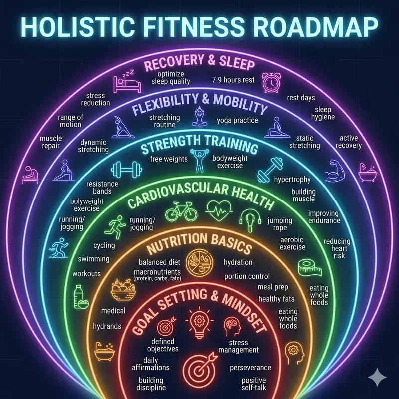 Neon Circular Roadmap Infographics