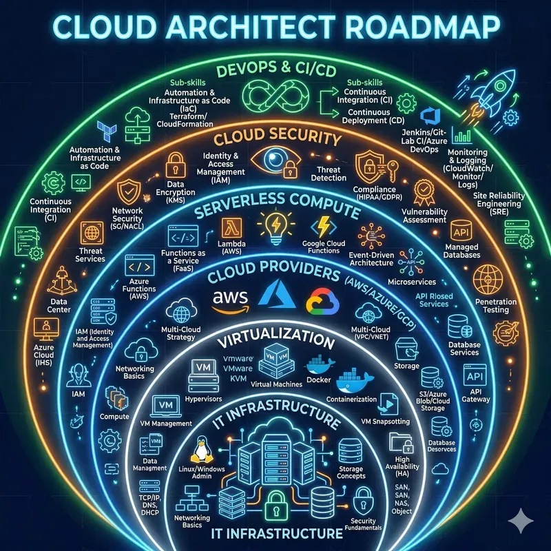 Neon Circular Roadmap Infographics