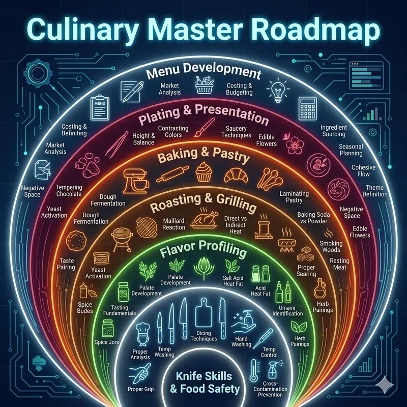 Neon Circular Roadmap Infographics