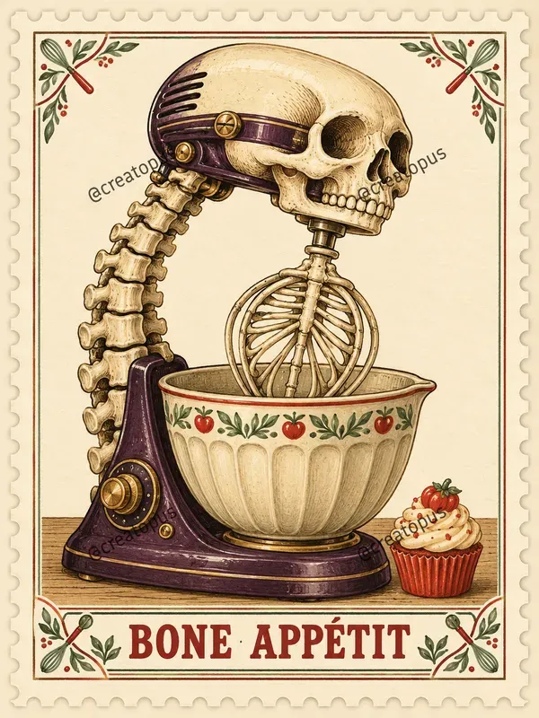 Halloween Kitchen Postage Stamps